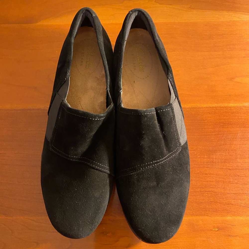 Clark’s Artisan, Suede Slip-On Loafers, 6.5W